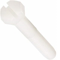 1/4-20 X 2 SLOT HEX CAP SCREW NYLON